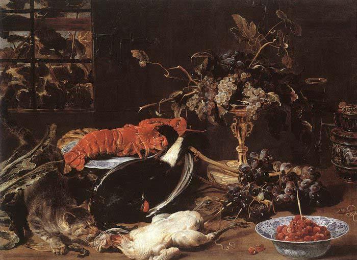 SNYDERS, Frans Still-life with Crab and Fruit